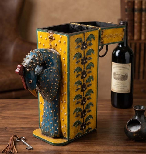 Handcrafted Wooden Wine Organiser & Bottle Holder