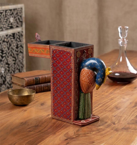 Handcrafted Wooden Wine Organiser & Bottle Holder