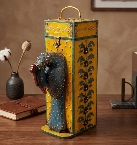 Handcrafted Wooden Wine Organiser & Bottle Holder
