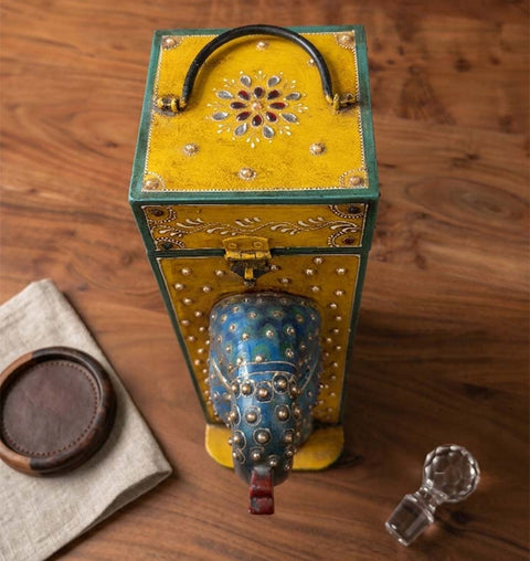 Handcrafted Wooden Wine Organiser & Bottle Holder
