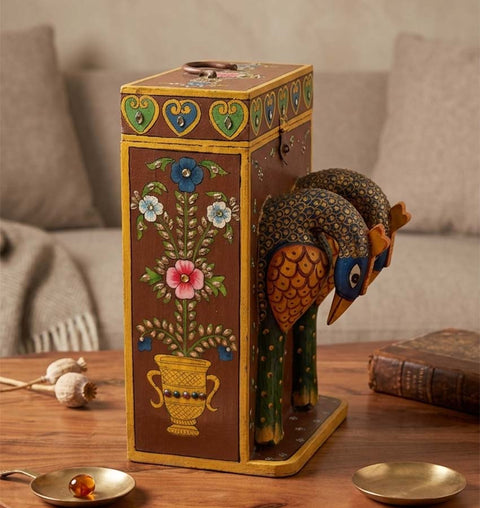Handcrafted Wooden Wine Organiser & Bottle Holder