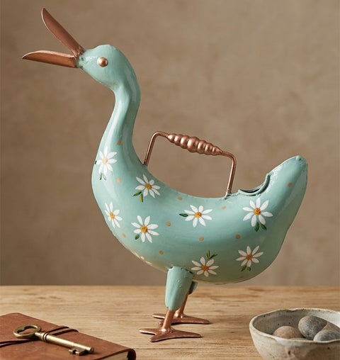 Handcrafted Iron Duck Watering Sprinkler for Home & Garden