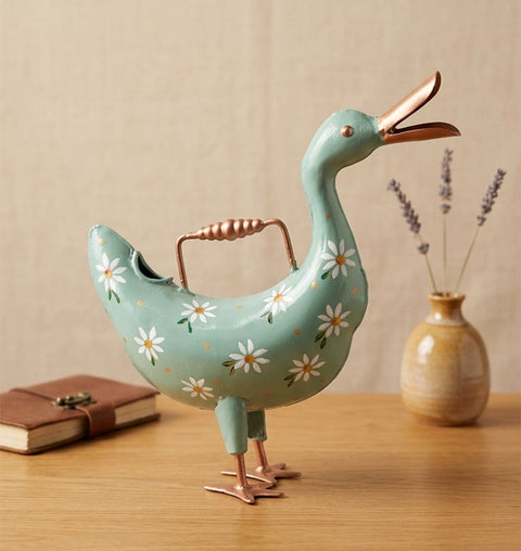 Handcrafted Iron Duck Watering Sprinkler for Home & Garden