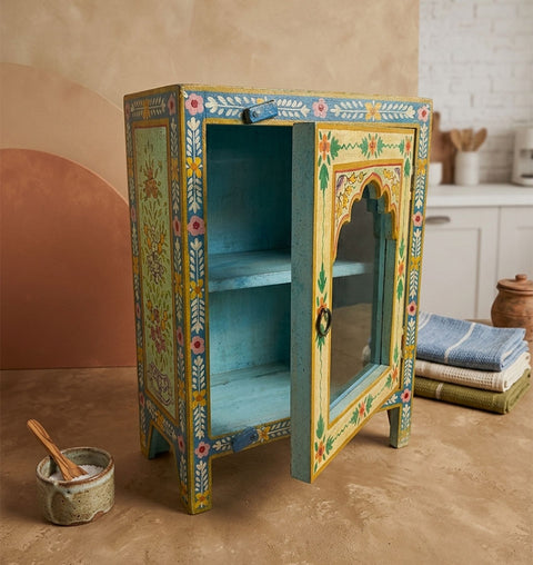 Handpainted Wooden Kitchen Cabinet