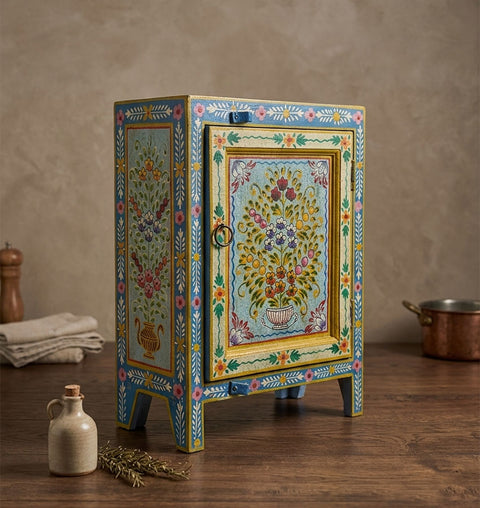 Handpainted Wooden Kitchen Cabinet