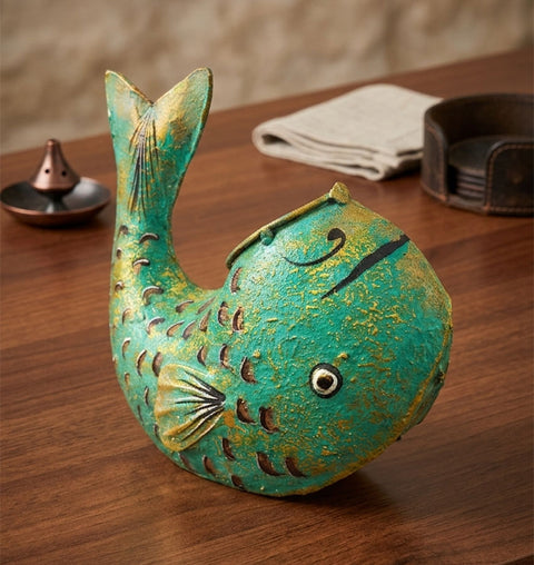 Iron Painted Fish Ashtray