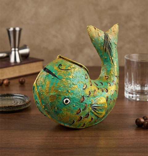 Iron Painted Fish Ashtray