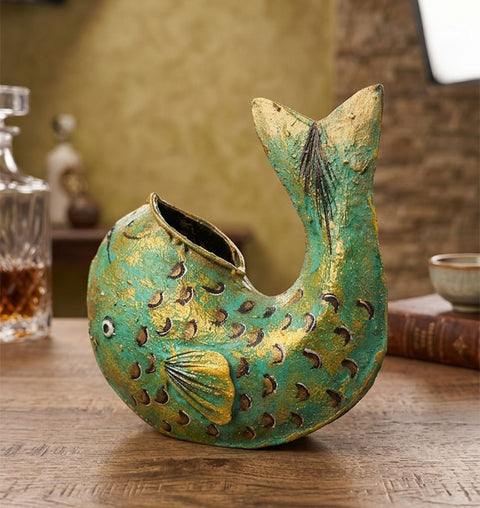 Iron Painted Fish Ashtray