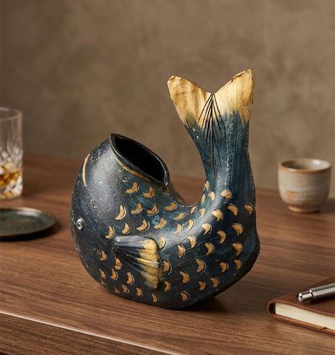 Iron Painted Fish Ashtray