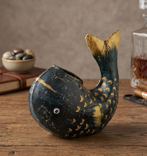Iron Painted Fish Ashtray