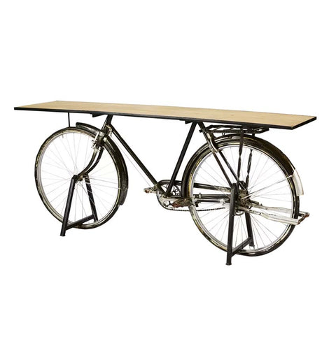 Iron Wooden Bicycle Console Table - Simply Home