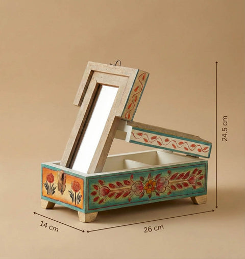 Wooden Painted Barber Box