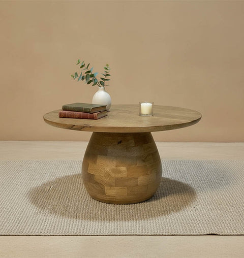 Luxe Curve Wooden Coffee Table