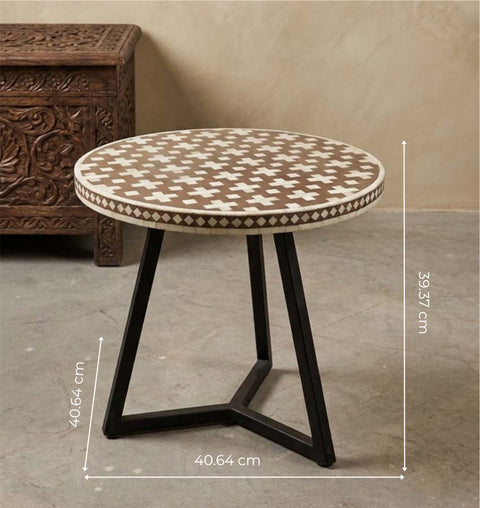 ELARA Bone Inlay Side / End Table