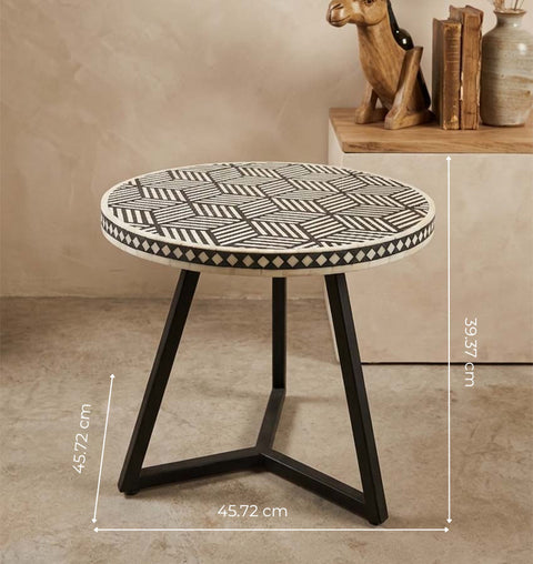 ELARA Bone Inlay Side / End Table