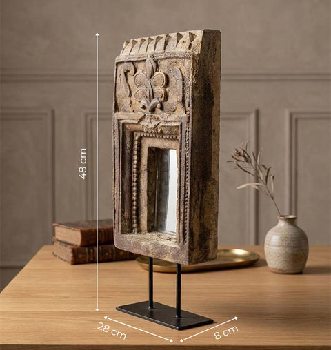SHEESH MAHAL – Hand Carved Old Wooden Mirror Stand