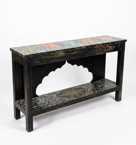 Wooden Hand Carved Console Table for Home