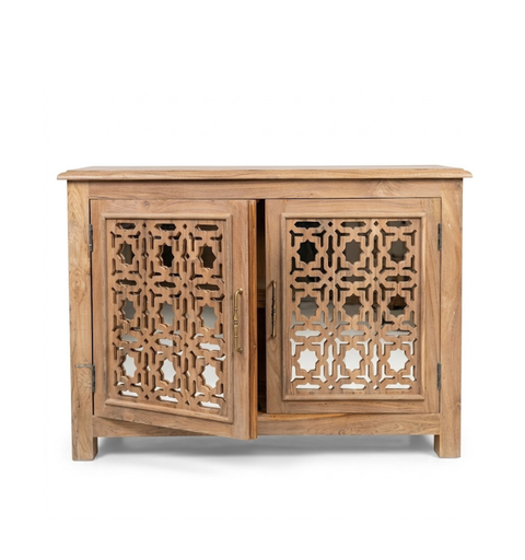 Wooden Hand Carved Cabinet with 2 door
