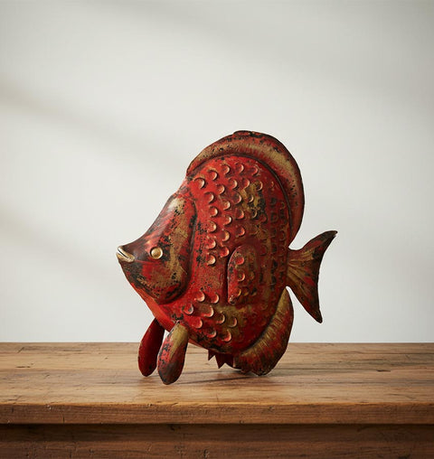 Iron Fish Candle Stand - Simply Home