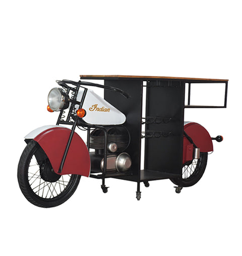 Iron Wooden Bike Bar Counter - Simply Home
