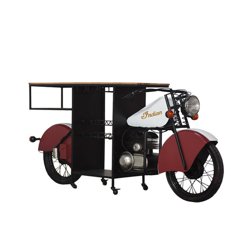 Iron Wooden Bike Bar Counter - Simply Home