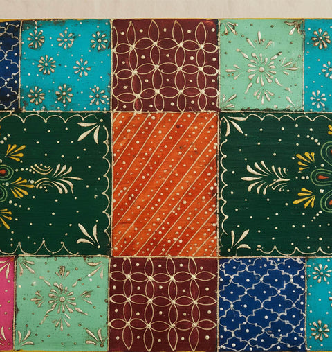 Handcrafted Double-Headed Horse Bench with Brass Detailing