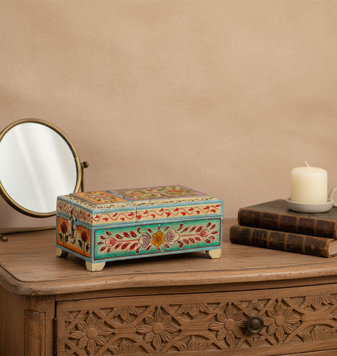 Wooden Painted Barber Box