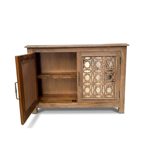 Wooden Hand Carved Cabinet with 2 door