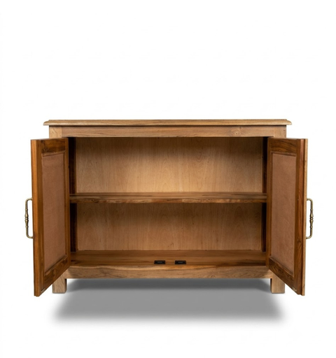 Wooden Hand Carved Cabinet with 2 door