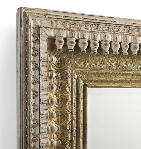 Spindle Hand-Carved Wall Mirror