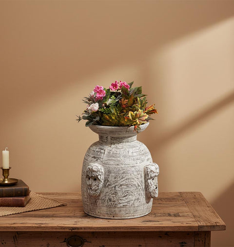 Rustic Tribal Wooden Vase