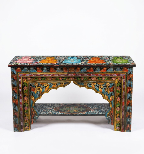 Wooden Hand Carved Console Table for Home