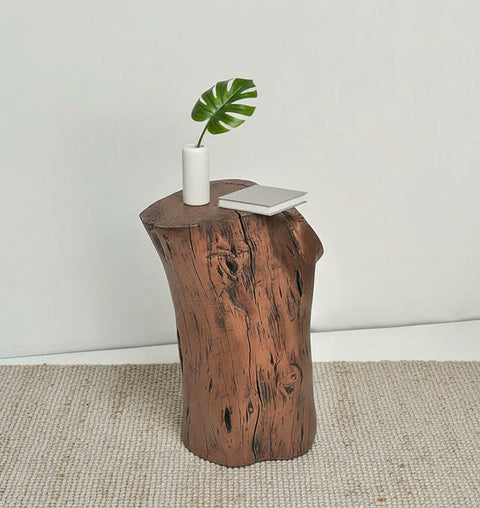 Tamar Antique Copper Tree Trunk Table