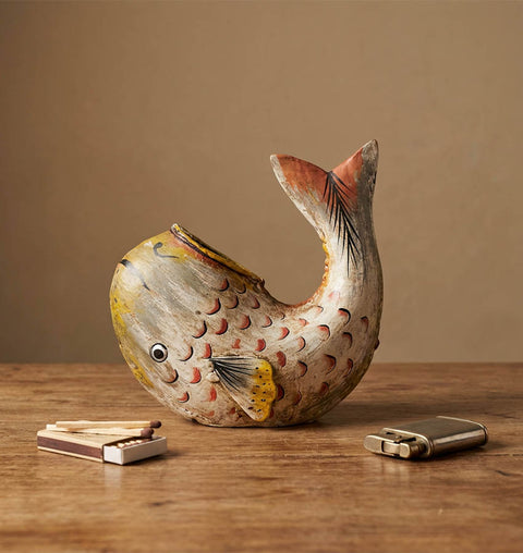 Iron Painted Fish Ashtray