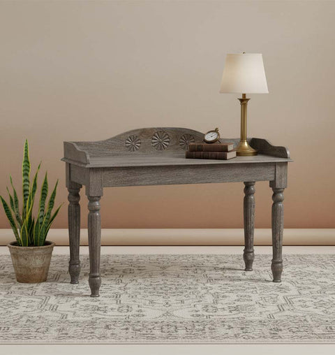 Wooden Carved Writing Desk and Turned legs