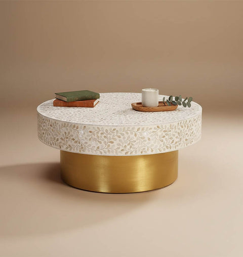 Mother of Pearl Round Coffee Table