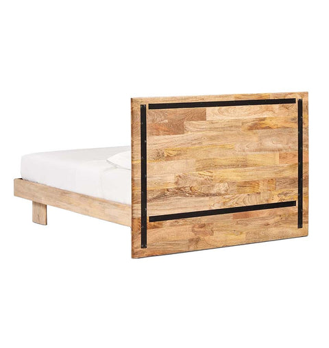 Handcrafted Aurora Wooden King Bed – Sturdy & Stylish