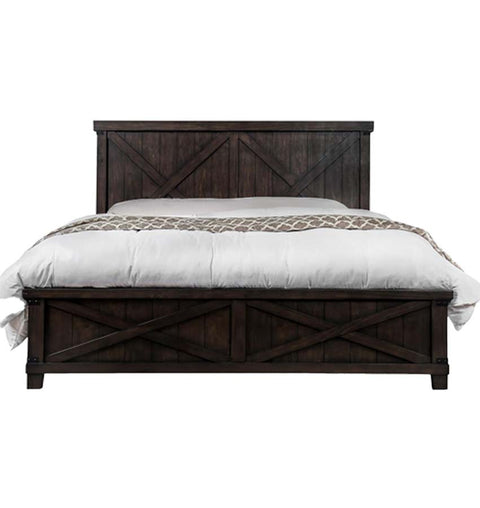Grand X-Panel Barn Style Wooden King Size Bed