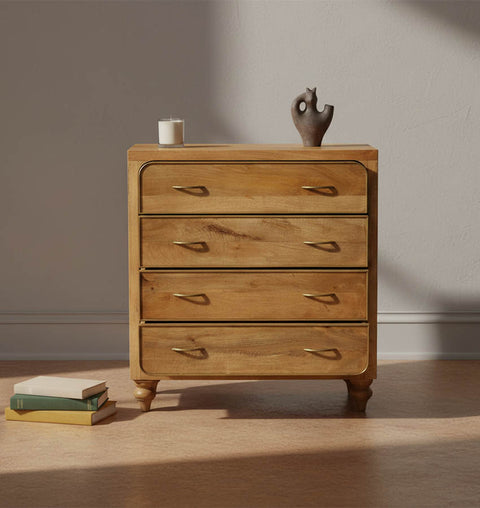 Aurora Vintage Solid Wood Chest of 4 Drawers