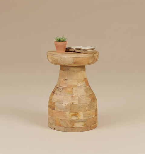 Wooden Djembe Side Table