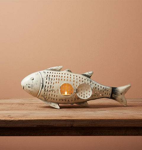Iron Fish Candle Stand - Simply Home