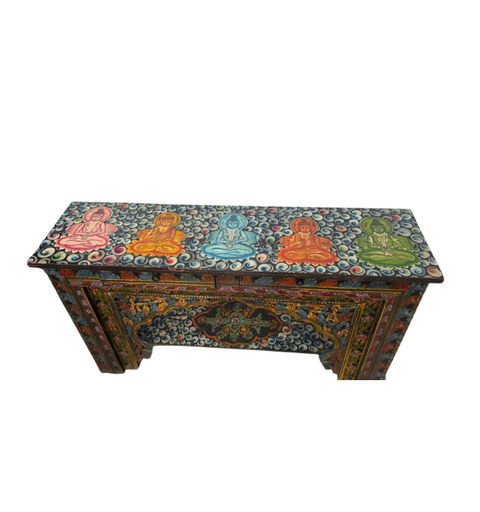 Wooden Hand Carved Console Table for Home