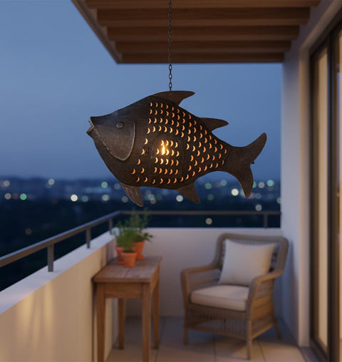 Iron Fish Candle Stand - Simply Home