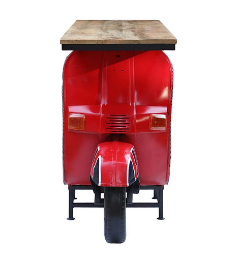 Iron Wooden Scooter Bar Counter - Simply Home