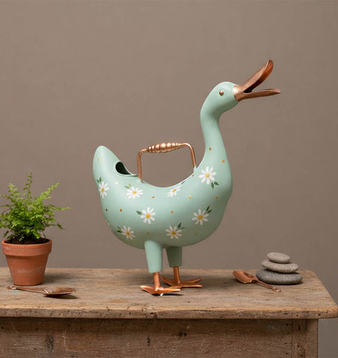 Handcrafted Iron Duck Watering Sprinkler for Home & Garden