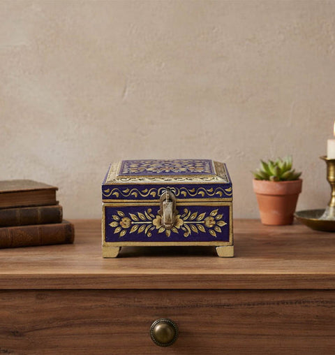 Wooden Painted Barber Box