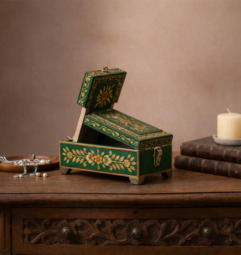 Wooden Painted Barber Box