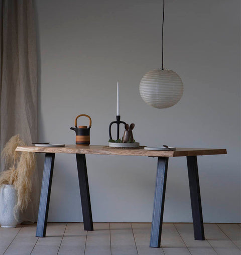 Raw Edge Acacia Dining Table