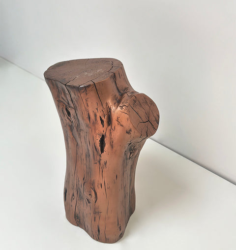 Tamar Antique Copper Tree Trunk Table