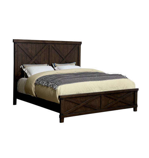 Grand X-Panel Barn Style Wooden King Size Bed